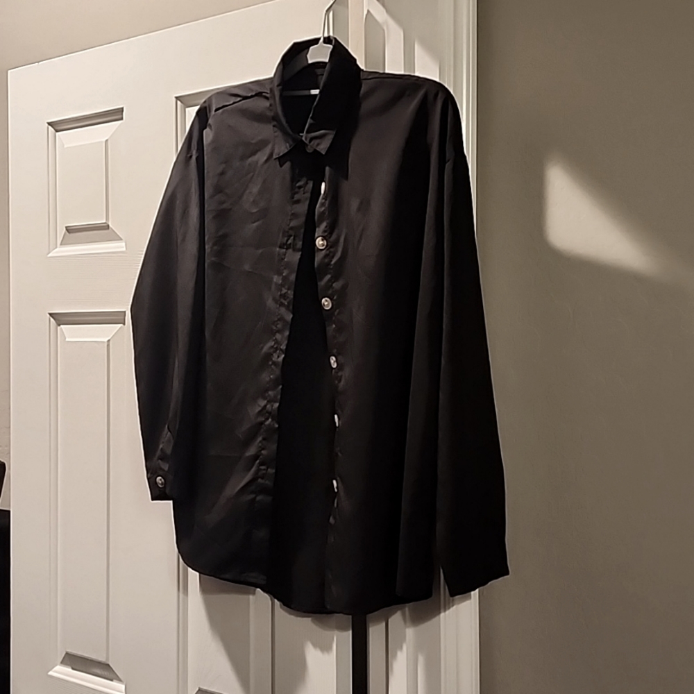 Womens silk like dress shirt